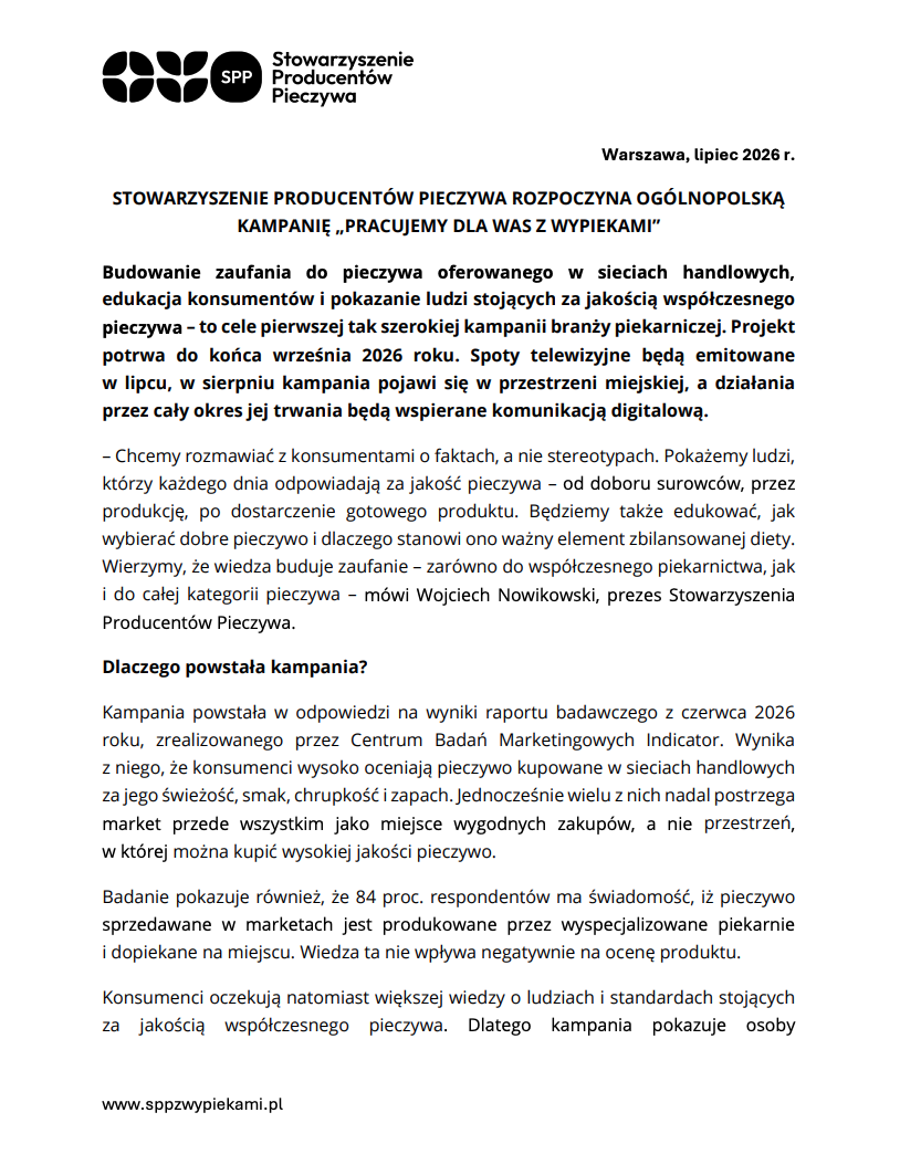 Pracujemy dla Was z wypiekami-page1 Druga odsłona kampanii „Łączy nas coś dobrego” (16x19)